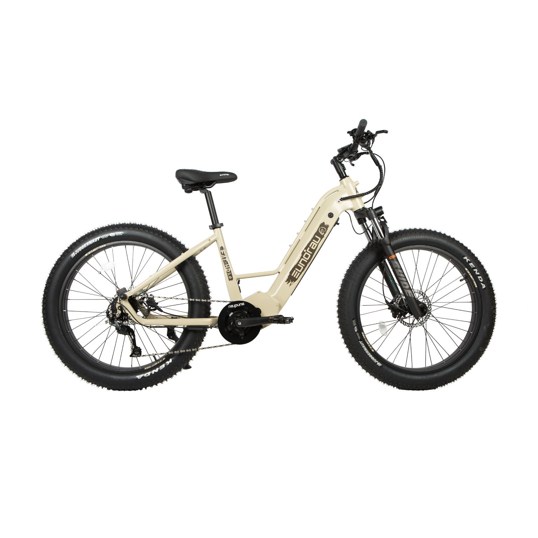 EUNORAU FAT-HD 2.0 (Hunter X7) 1000W Step-Thru Fat Tire Electric Bike – 48V 15Ah, Mid-Drive, 9-Speed, 26" Fat Tire, 20 MPH