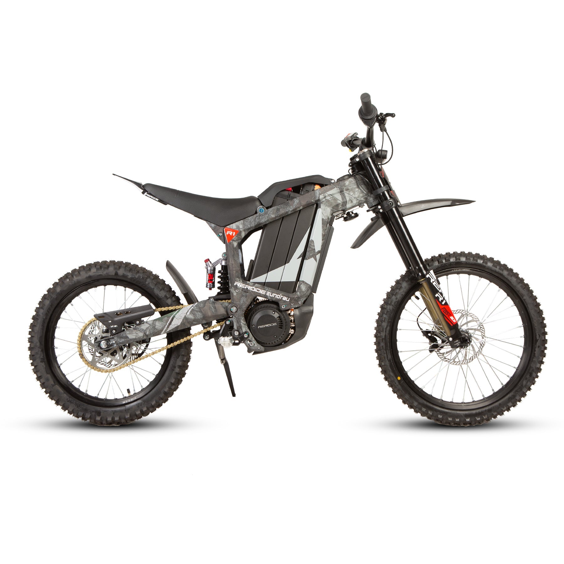 EUNORAU R1 4000W Electric Dirt Bike – 72V 35Ah, Mid-Drive,Full Suspension Off-Road