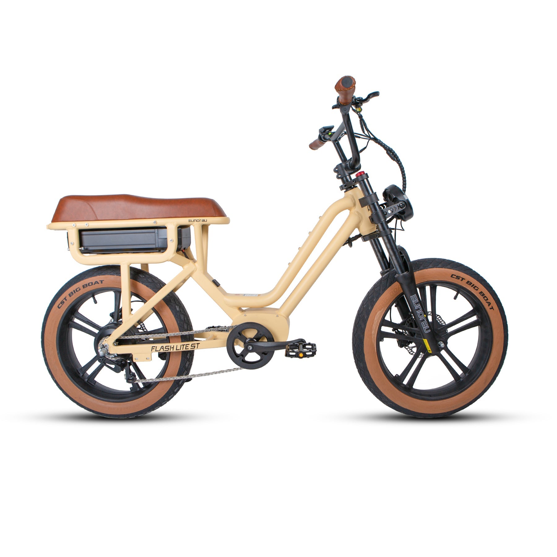 EUNORAU Flash Lite ST 1.0 750W Step-Thru Electric Bike – 52V 16Ah, 20" Fat Tire Commuter, Rear Hub, 20 MPH