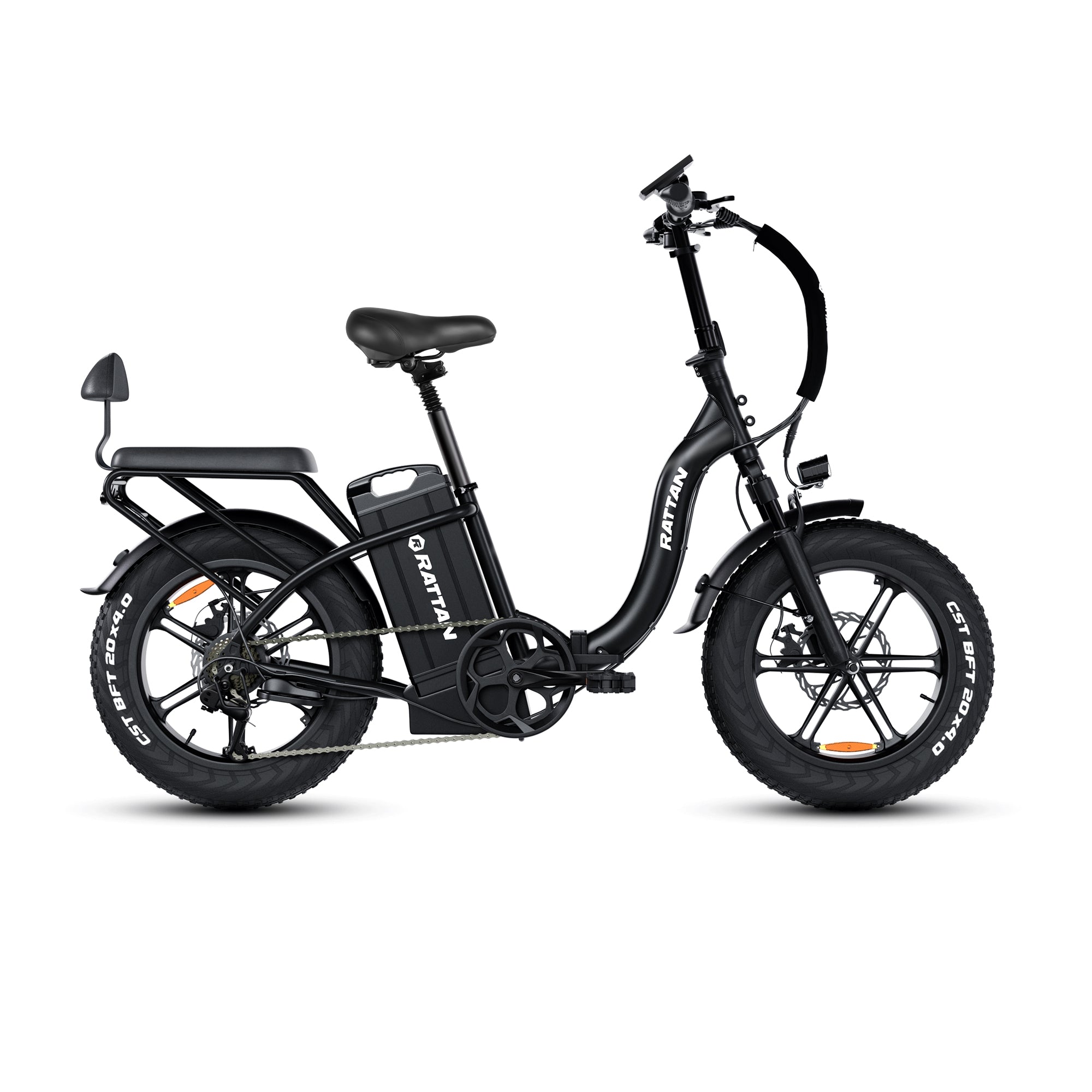 Rattan LF Ultra 1000W Folding Fat Tire Electric Bike – 48V 40.5Ah, Step-Thru, 20" Fat Tire, 2-Seater Long-Range