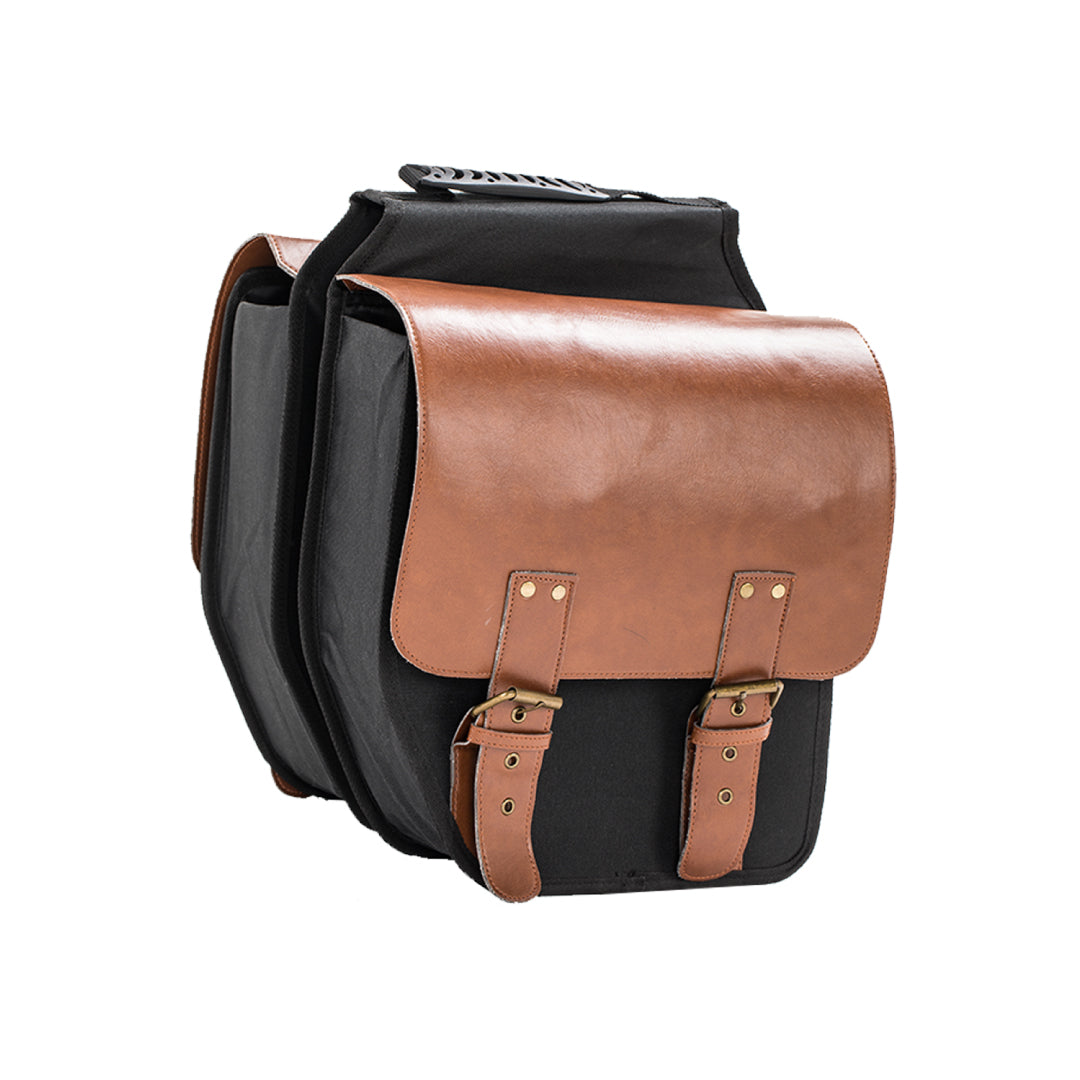 REVIBIKES Saddle Bags – PU Leather Rear Rack Bags for E-Bikes | 25kg Capacity
