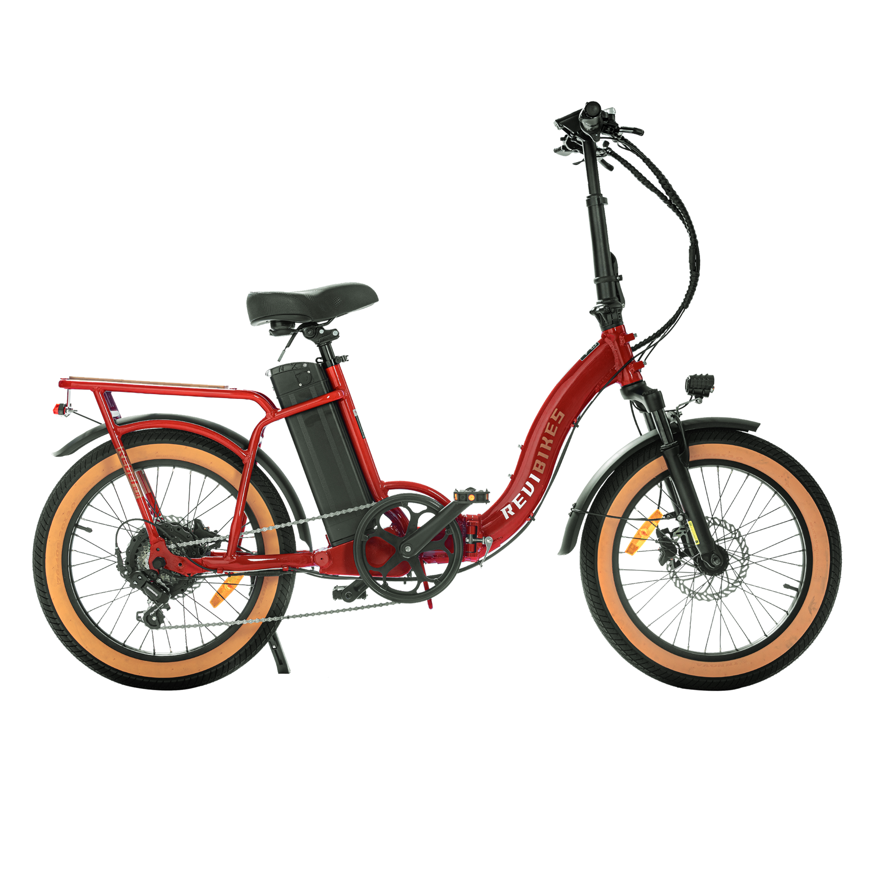Revi Bikes Rebel.2 750W Folding Electric Bike – 48V 15Ah, Step-Thru, 20" Tire, Hydraulic Brakes