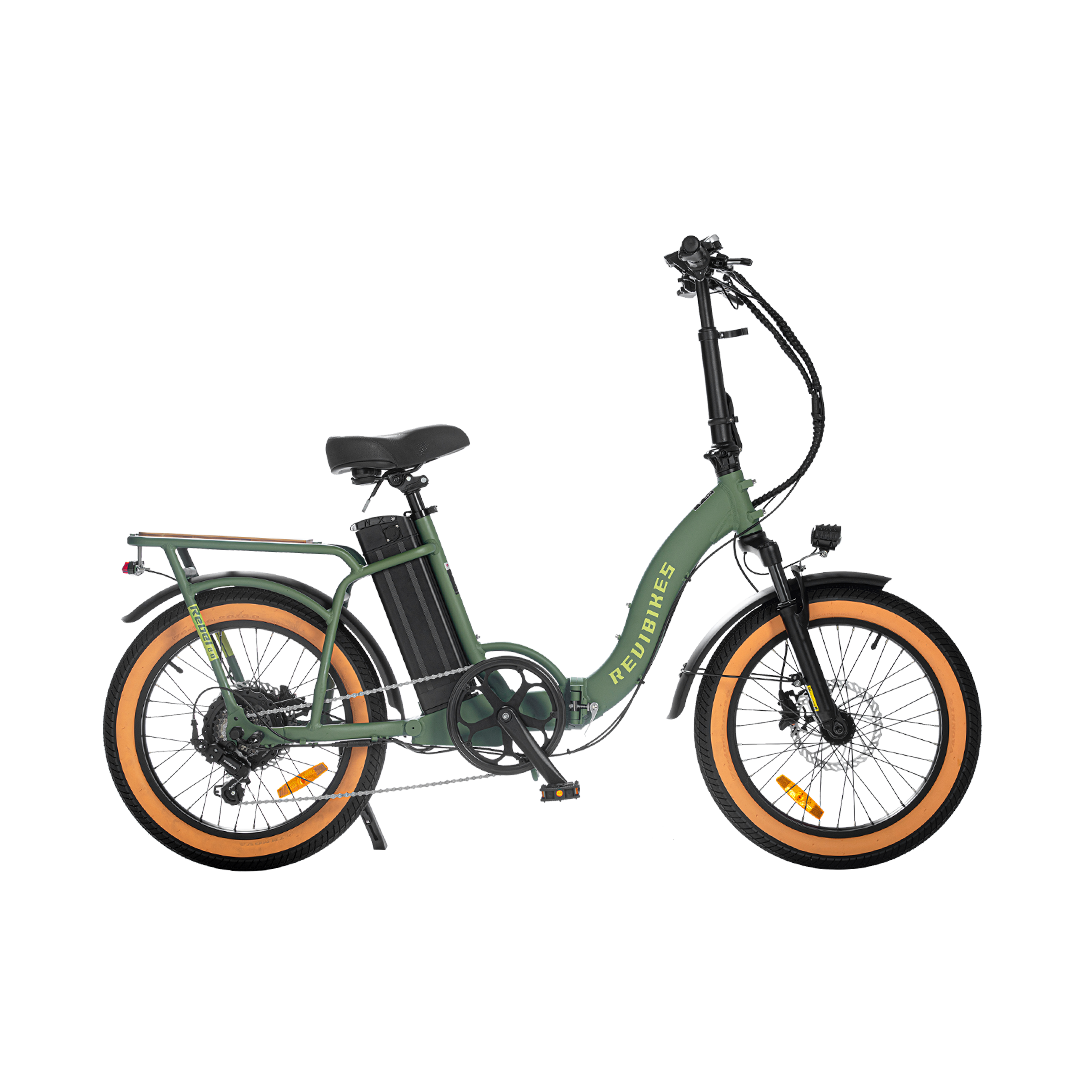 Revi Bikes Rebel.2 750W Folding Electric Bike – 48V 15Ah, Step-Thru, 20" Tire, Hydraulic Brakes