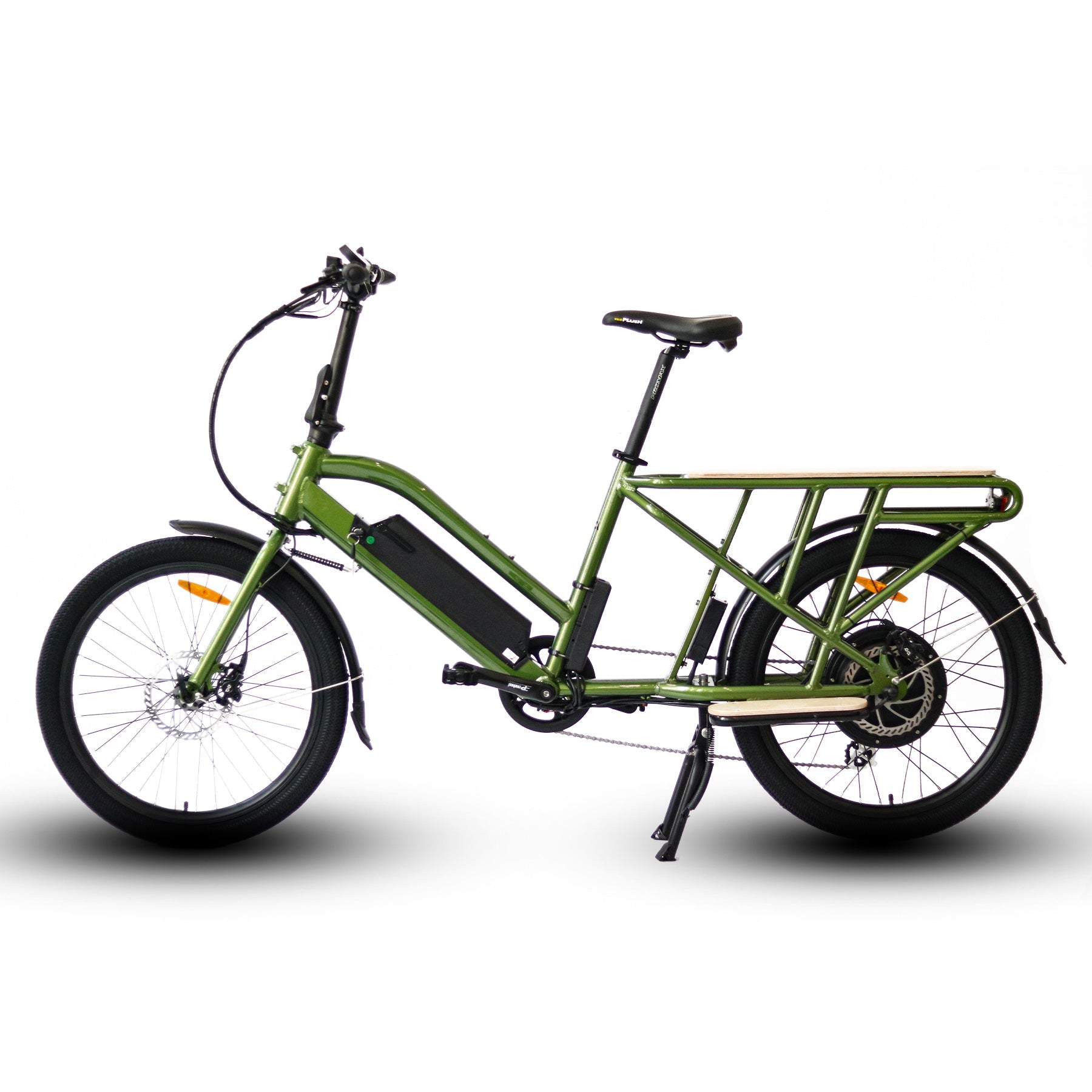 EUNORAU MAX-CARGO 2.0 750W Electric Cargo Bike – 48V 14Ah, Longtail, 24" Tire, 440lb Payload