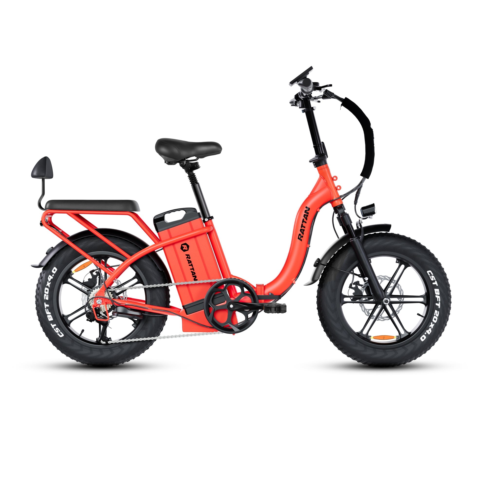 Rattan LF Ultra 1000W Folding Fat Tire Electric Bike – 48V 40.5Ah, Step-Thru, 20" Fat Tire, 2-Seater Long-Range