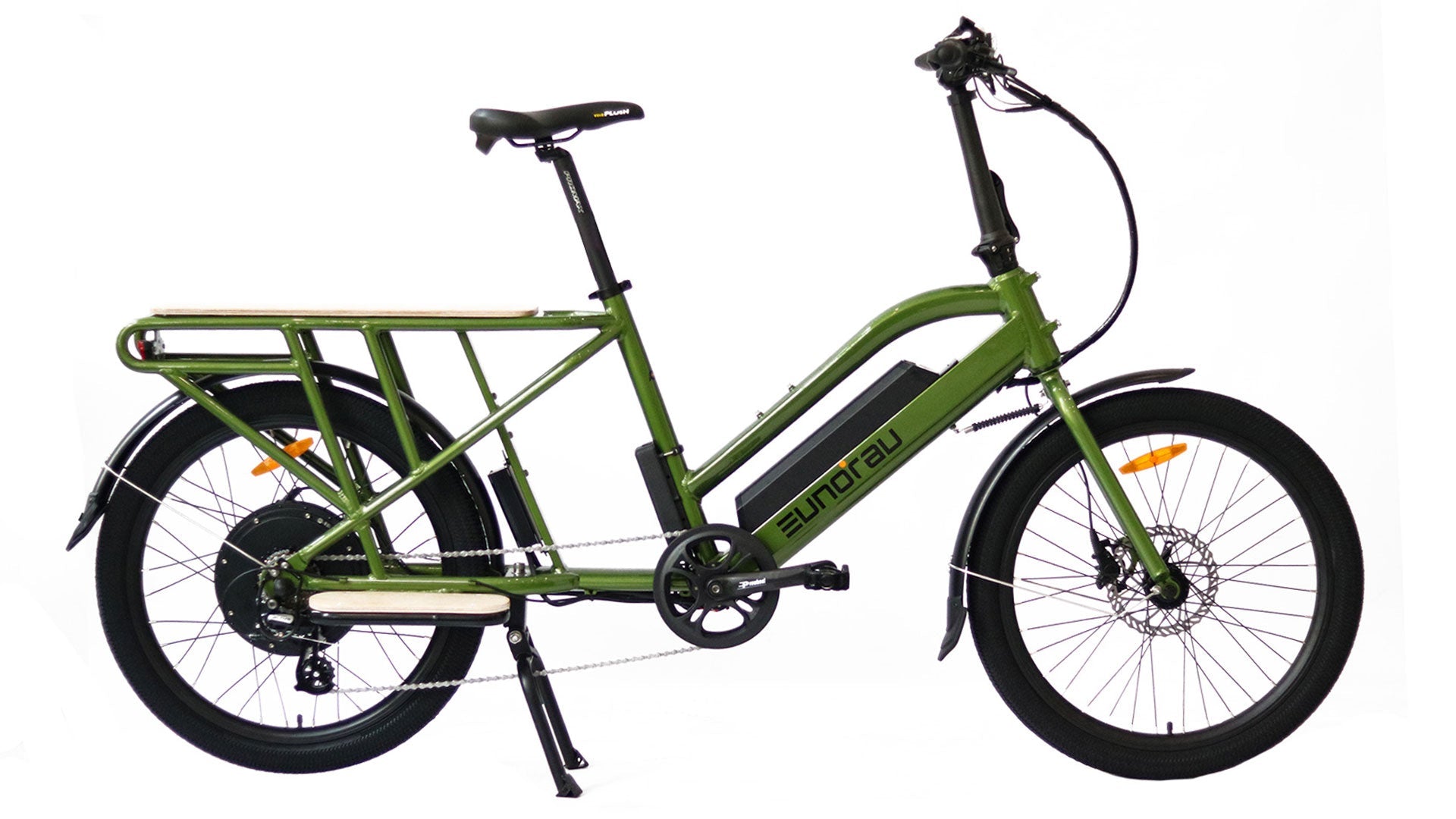 EUNORAU MAX-CARGO 2.0 750W Electric Cargo Bike – 48V 14Ah, Longtail, 24" Tire, 440lb Payload