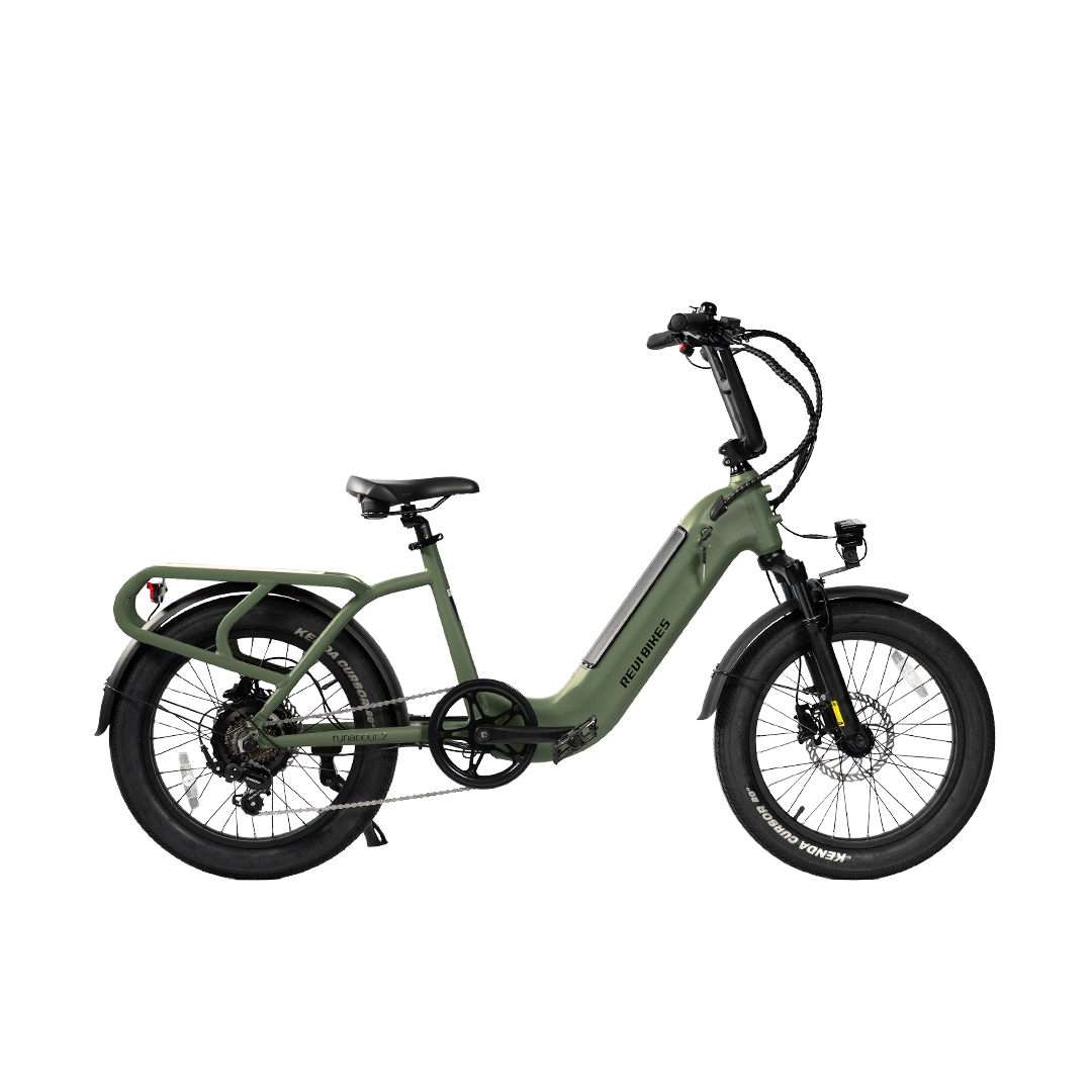 Revi Bikes Runabout.2 750W Step-Thru Electric Utility Bike – 52V 15Ah, Rear Hub, 20" Tire, Hydraulic Brakes