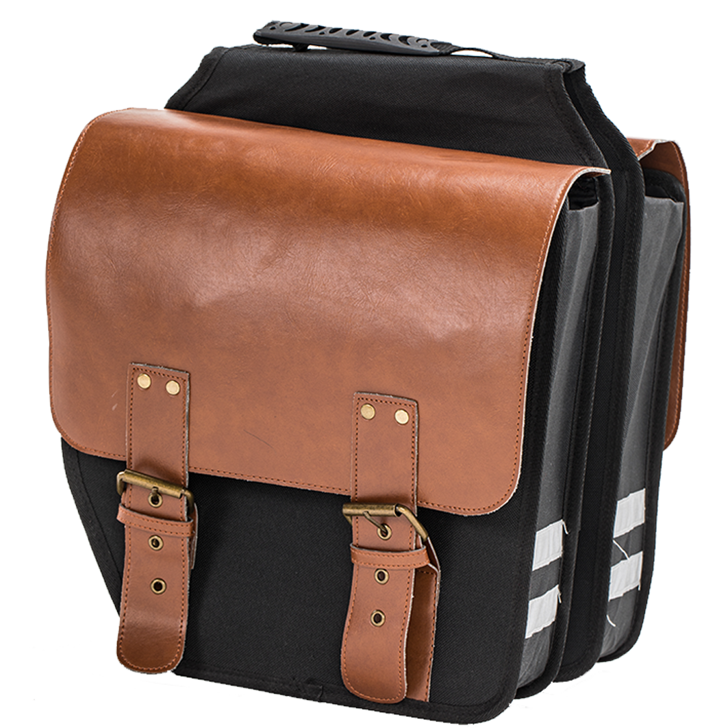 REVIBIKES Saddle Bags – PU Leather Rear Rack Bags for E-Bikes | 25kg Capacity